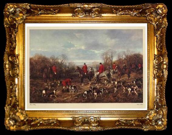 framed  unknow artist Classical hunting fox, Equestrian and Beautiful Horses, 02., ta009-2